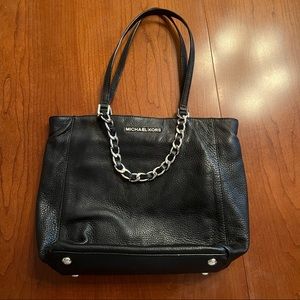Michael Kors Pebbled Leather Chain Handbag